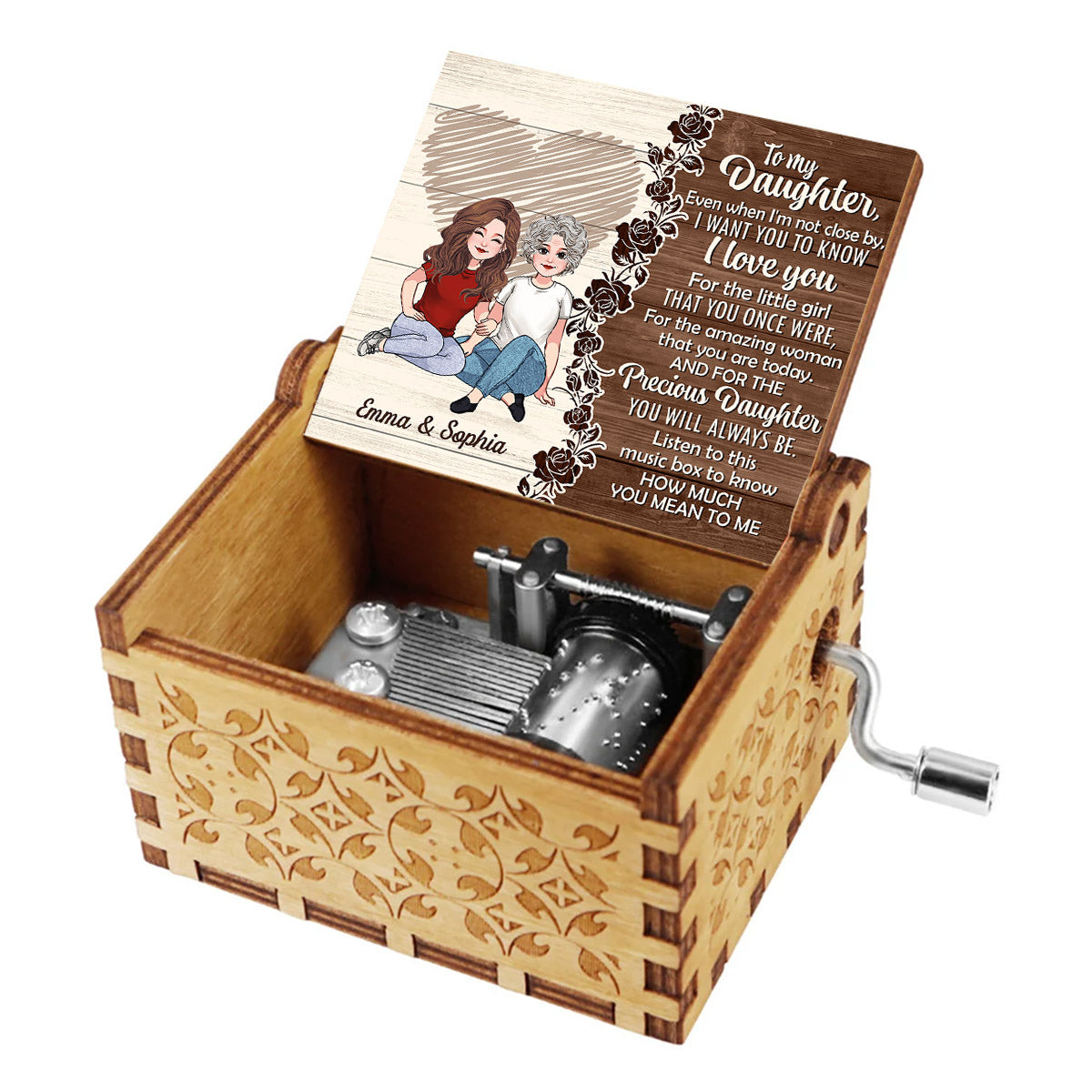 How Much You Mean - Personalized Mother's day Mother Hand Crank Music Box
