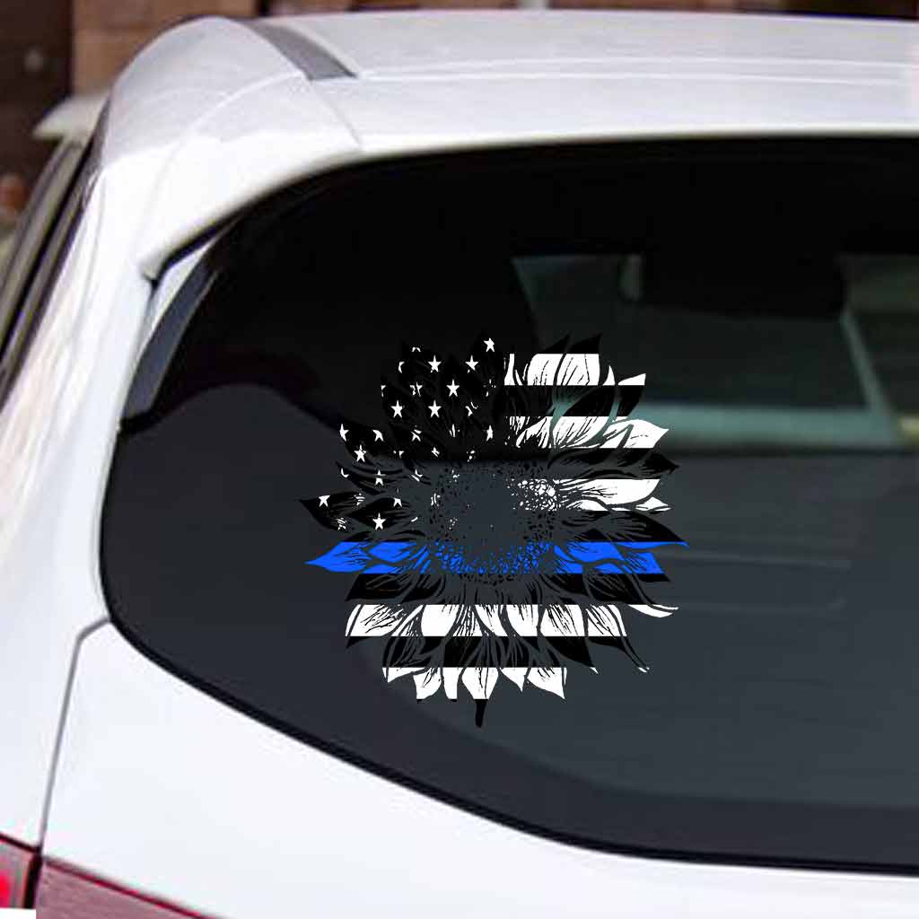 Blue Line Sunflower - Police Officer Decal Full 062021
