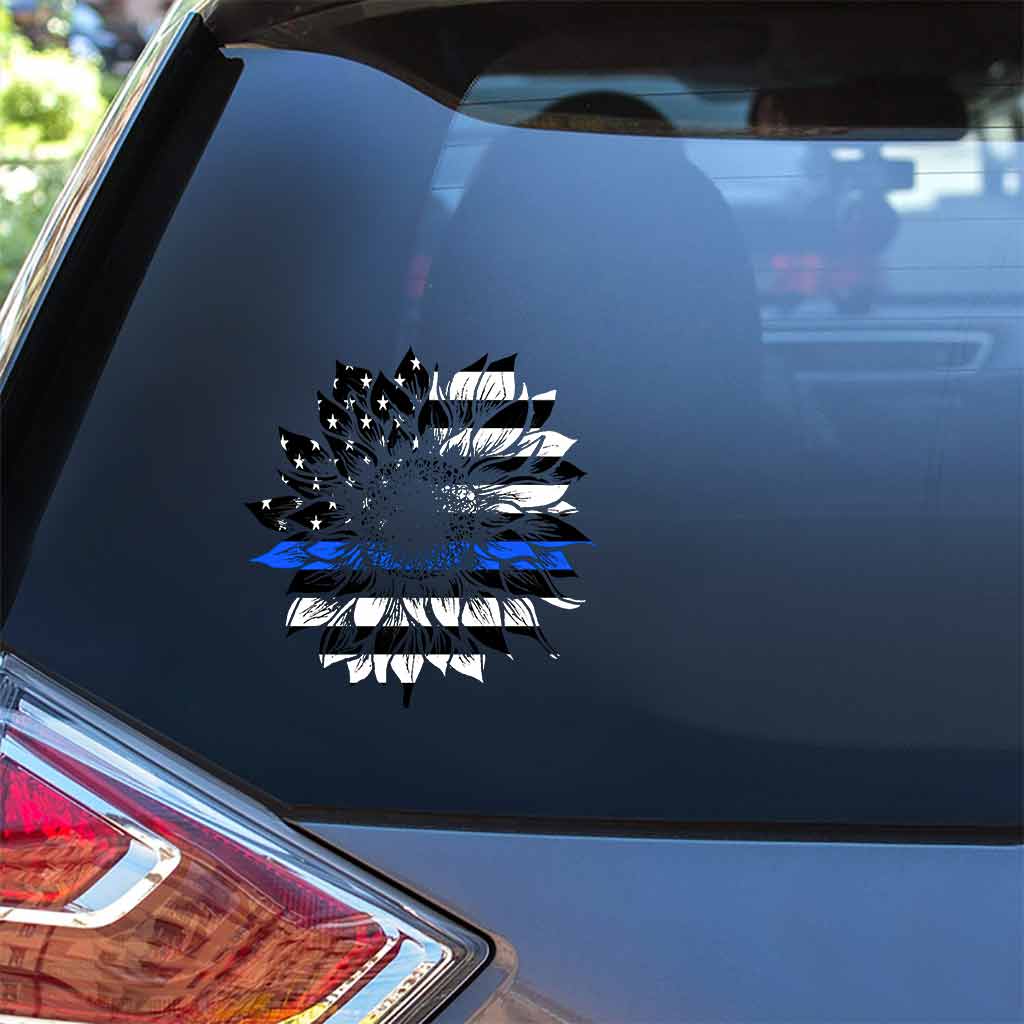 Blue Line Sunflower - Police Officer Decal Full 062021