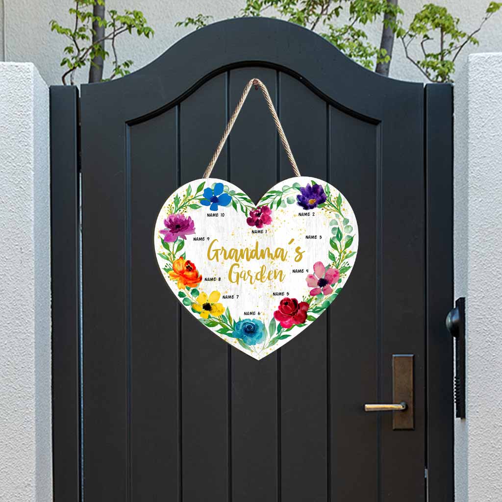 Grandma's Garden - Personalized Wood Sign