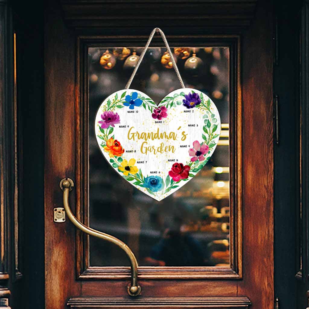 Grandma's Garden - Personalized Wood Sign