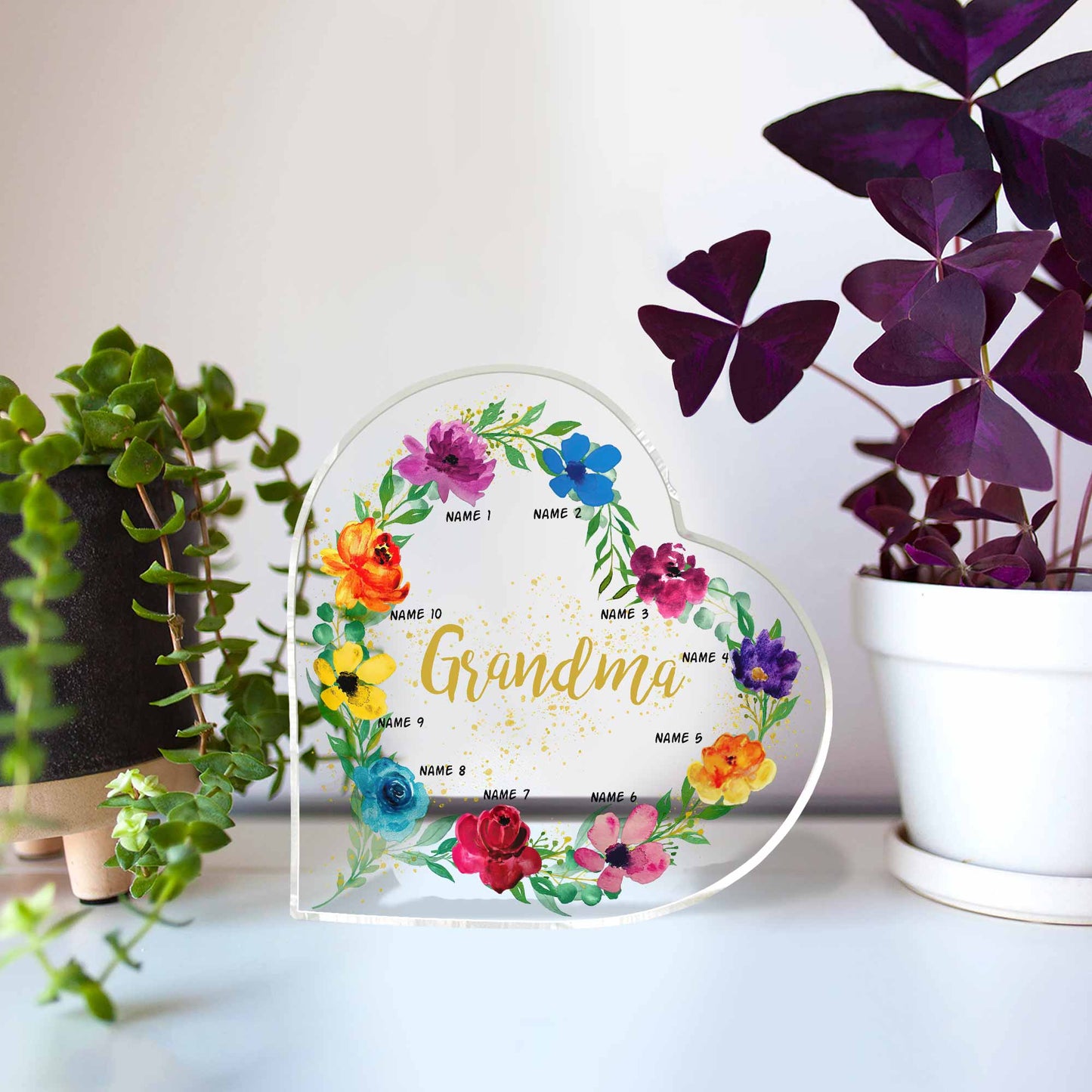 Grandma - Personalized Grandma Custom Shaped Acrylic Plaque