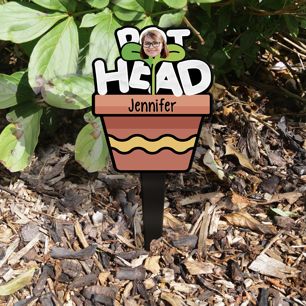 Pot Head - Personalized Gardening Acrylic Plaque Stake