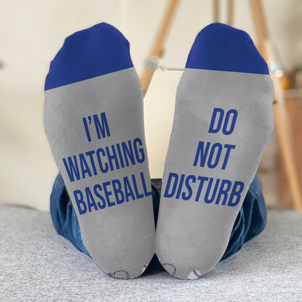 I’m Watching Baseball - Personalized Baseball Socks