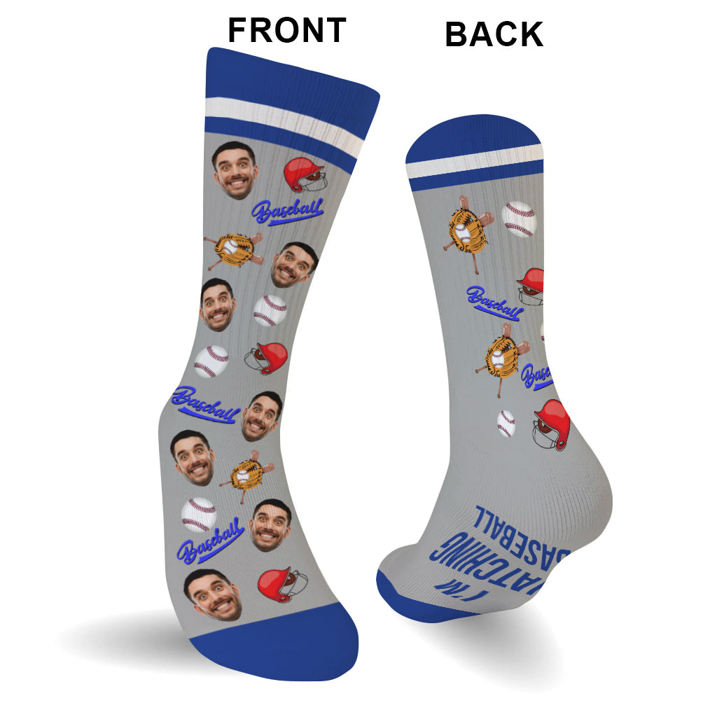 I’m Watching Baseball - Personalized Baseball Socks