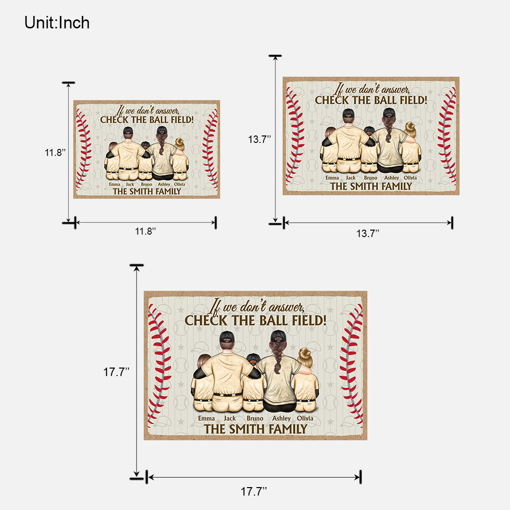 Check The Ball Field - Personalized Baseball Wood Sign