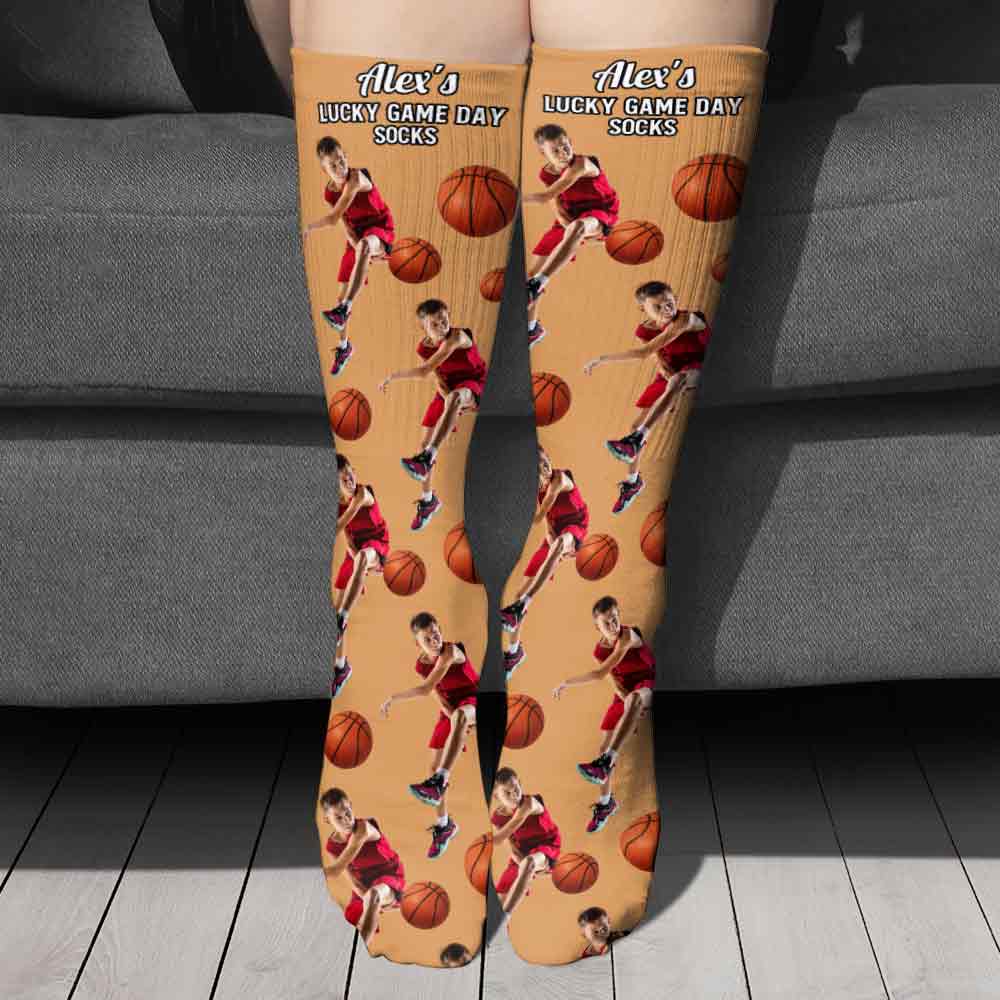 Lucky Game Day Socks - Personalized Basketball Socks