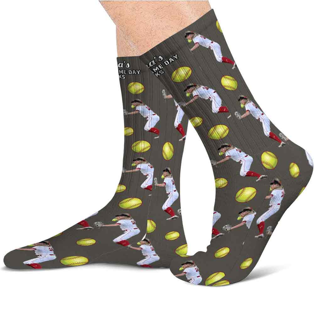Lucky Game Day Socks - Personalized Softball Socks