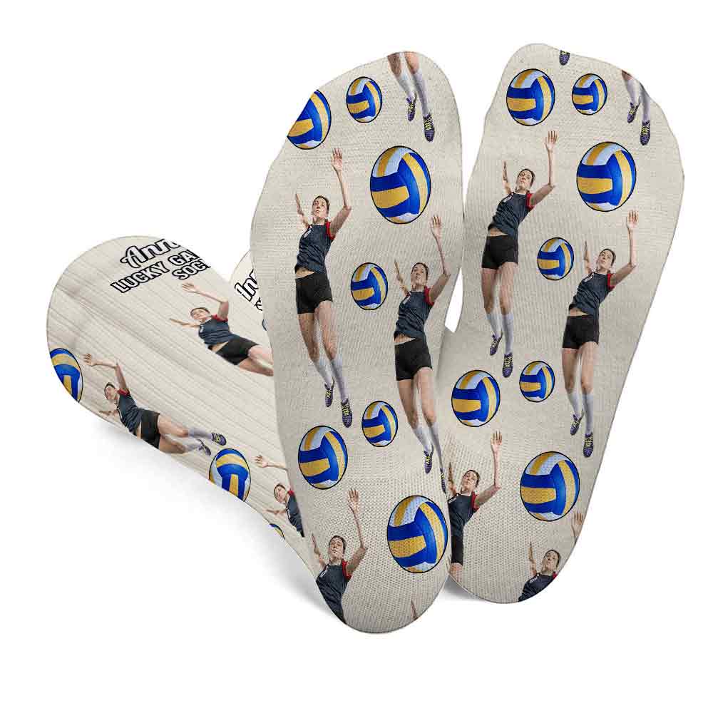 Lucky Game Day Socks - Personalized Volleyball Socks