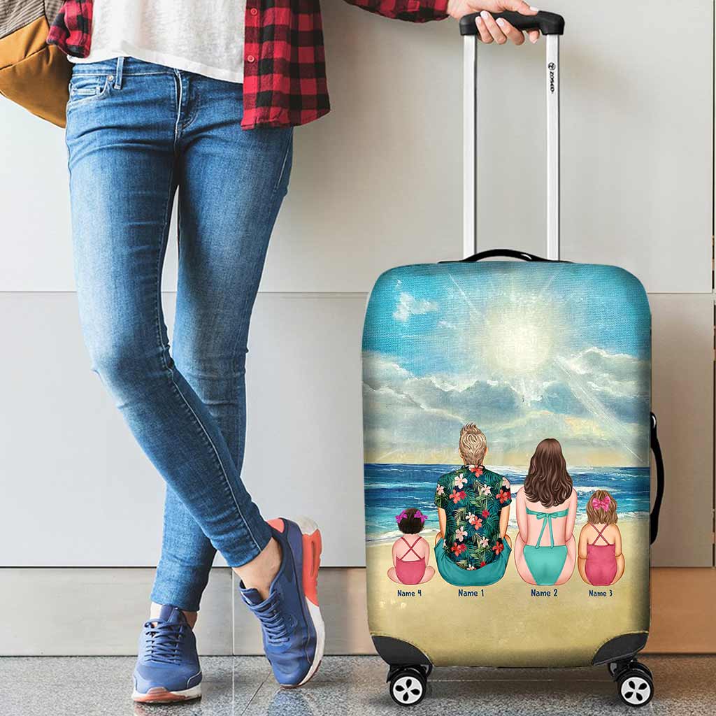 Family Beach Vacation - Personalized Sea Lover Luggage Cover