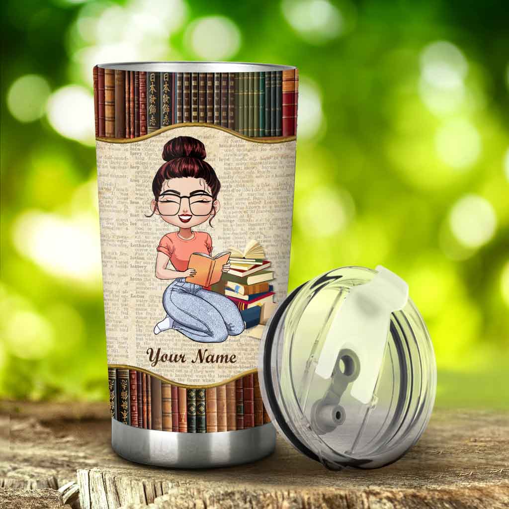 Just A Girl - Personalized Book Tumbler