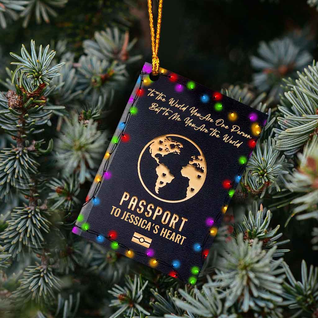 To The World You Are One Person - Personalized Christmas Couple Ornament (Printed On Both Sides)