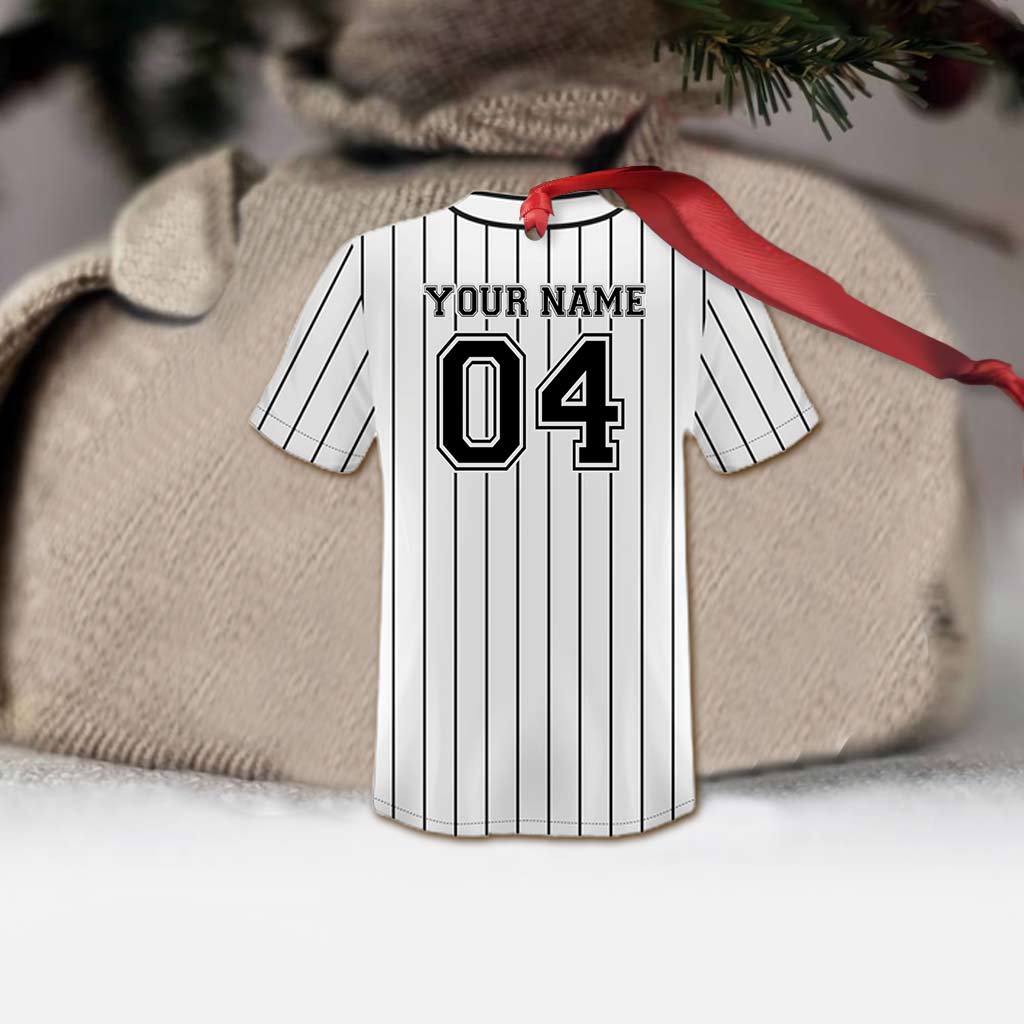 Baseball Lovers - Personalized Christmas Ornament (Printed On Both Sides)
