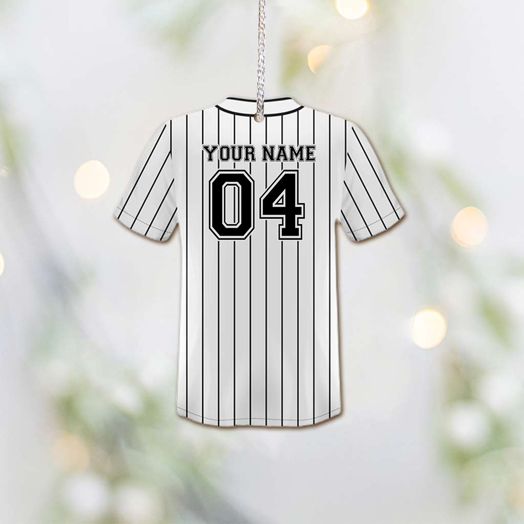 Baseball Lovers - Personalized Christmas Ornament (Printed On Both Sides)