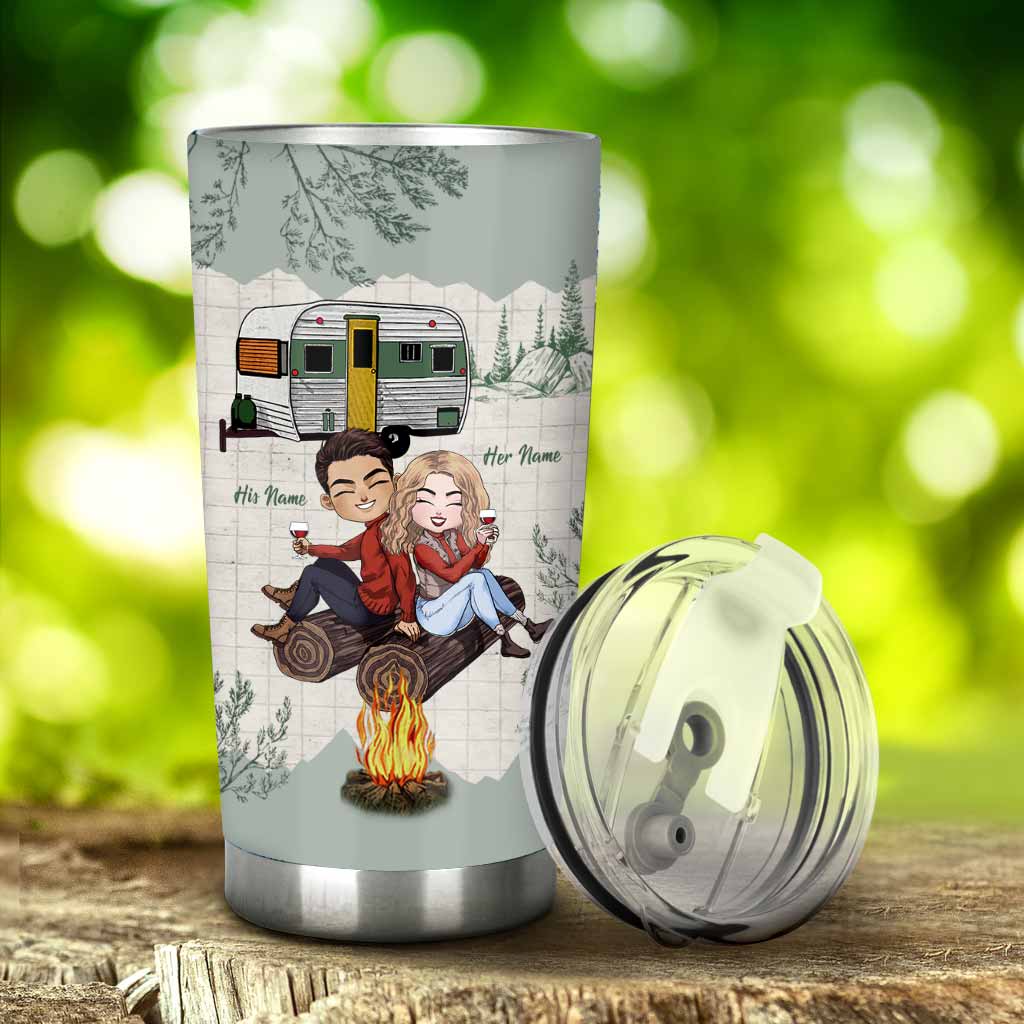 The Best Memories Are Made Camping - Personalized Couple Tumbler