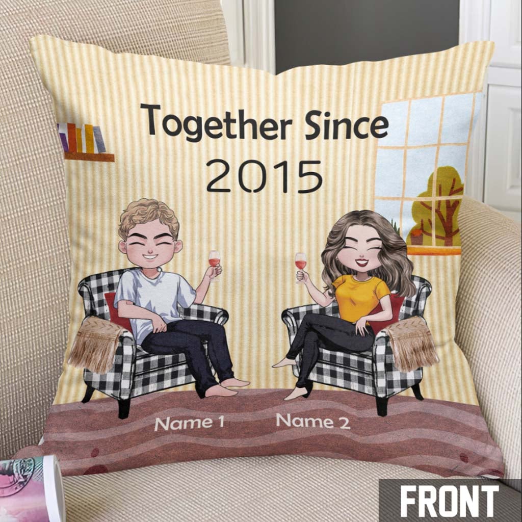 Together Since Couple - Personalized Throw Pillow