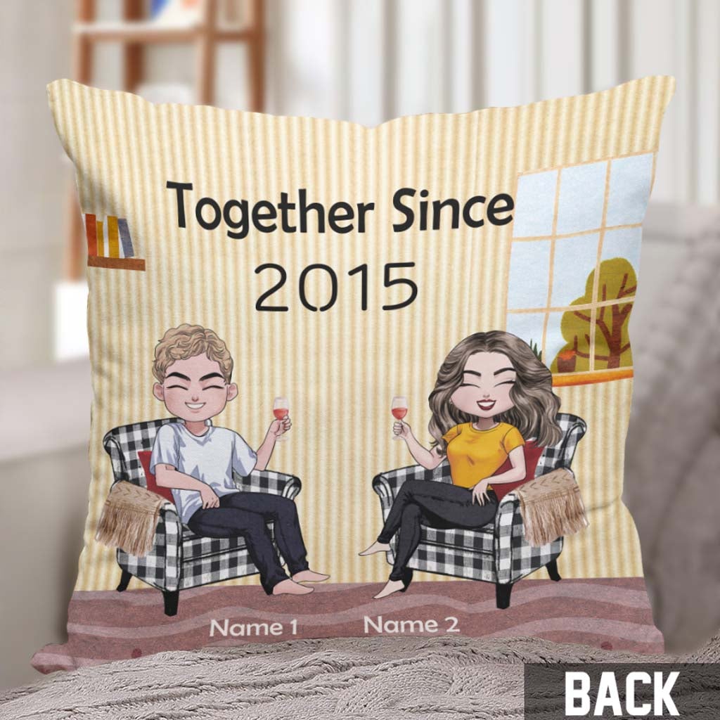 Together Since Couple - Personalized Throw Pillow