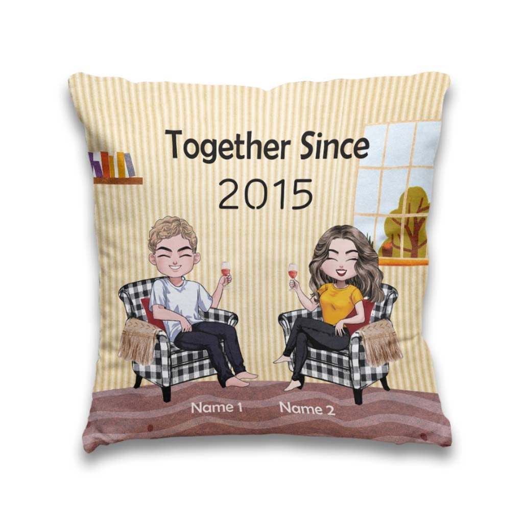 Together Since Couple - Personalized Throw Pillow