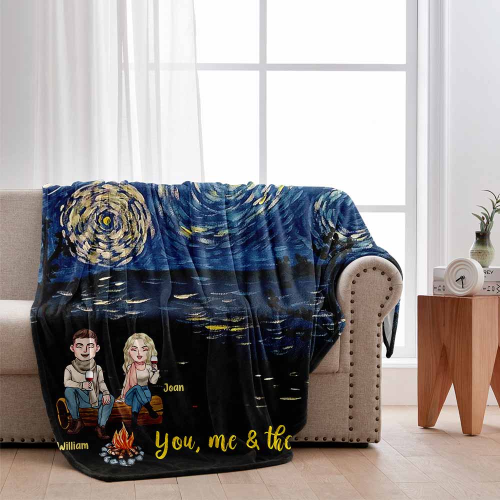 You Me And The Campfire - Personalized Couple Camping Blanket