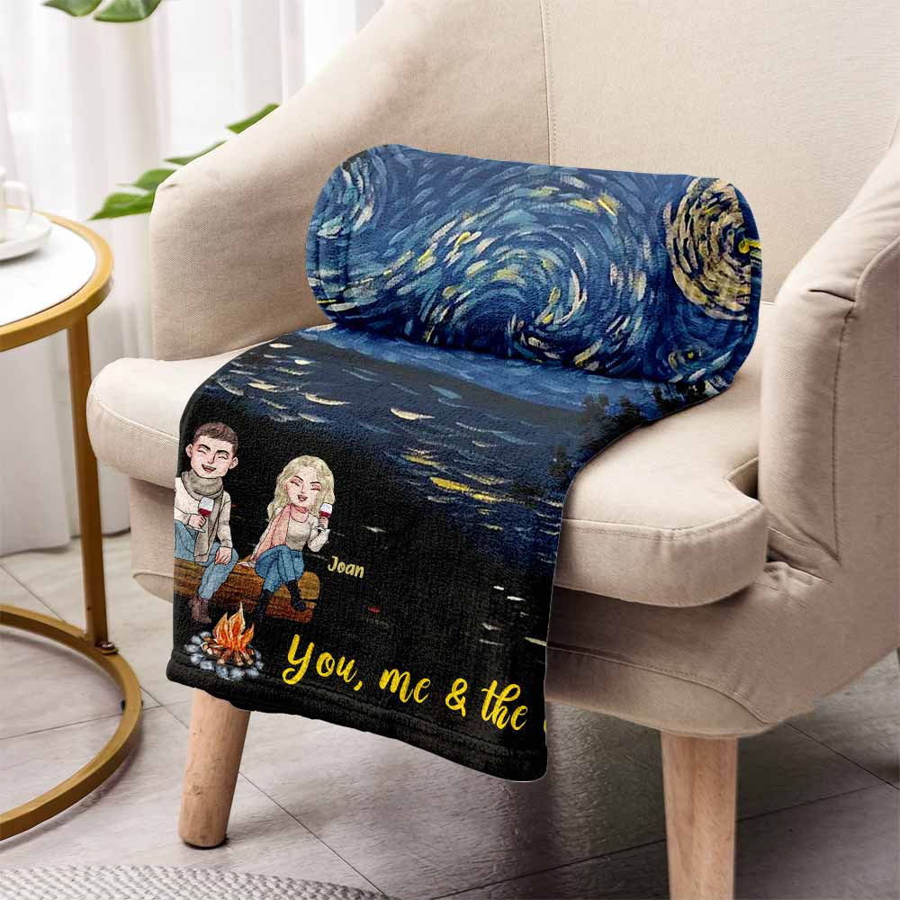 You Me And The Campfire - Personalized Couple Camping Blanket