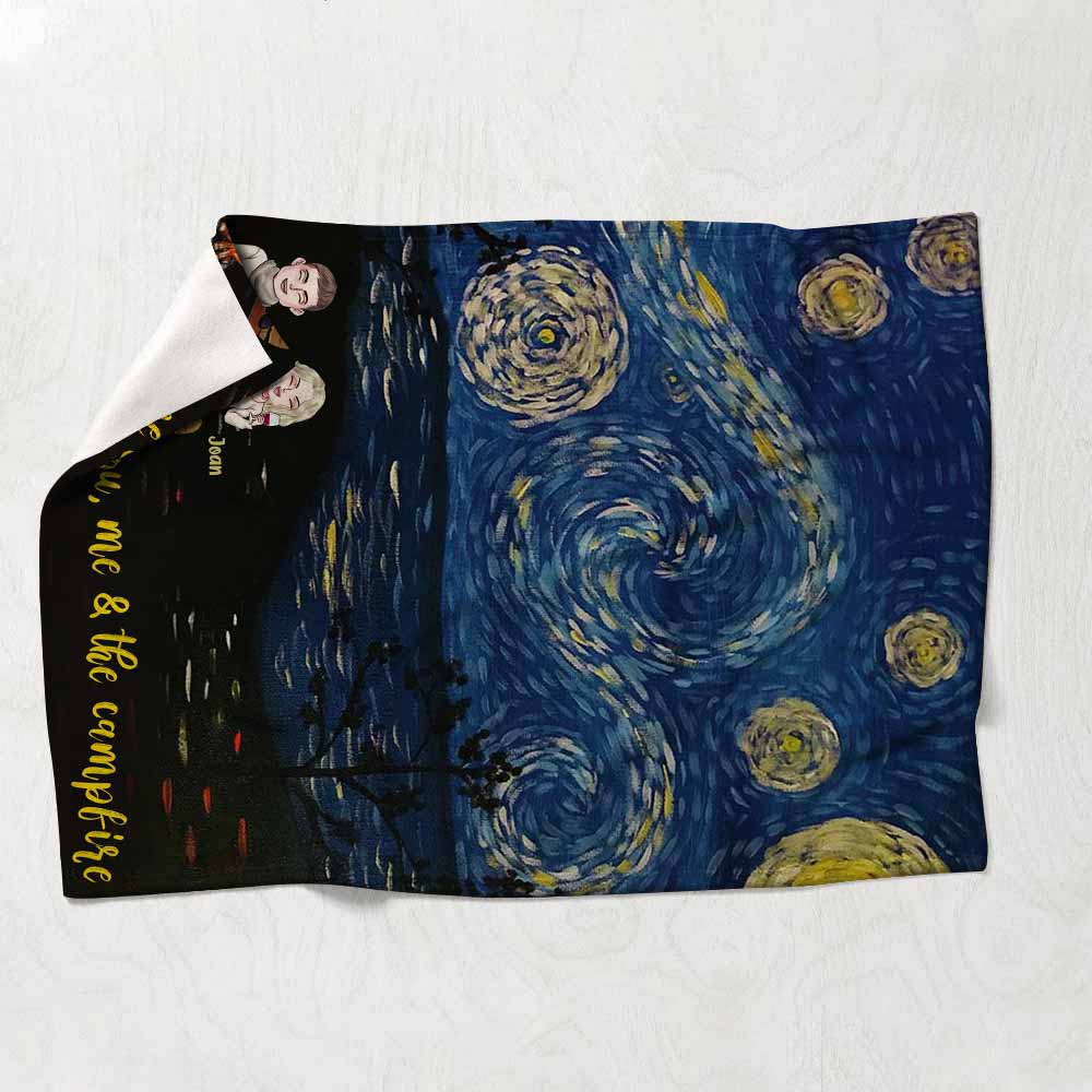 You Me And The Campfire - Personalized Couple Camping Blanket