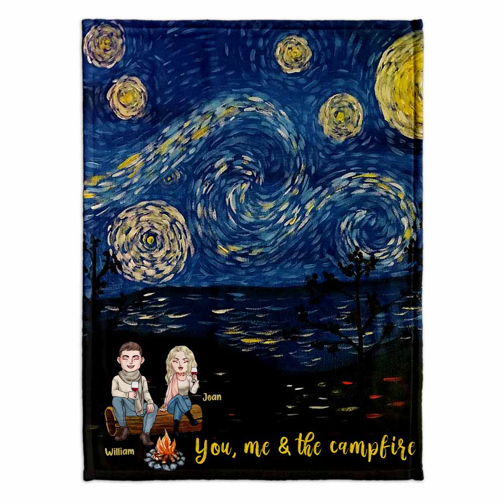 You Me And The Campfire - Personalized Couple Camping Blanket