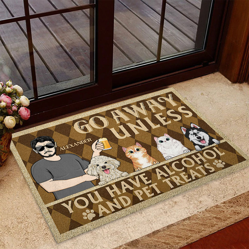 Go Away - Personalized Dog Doormat