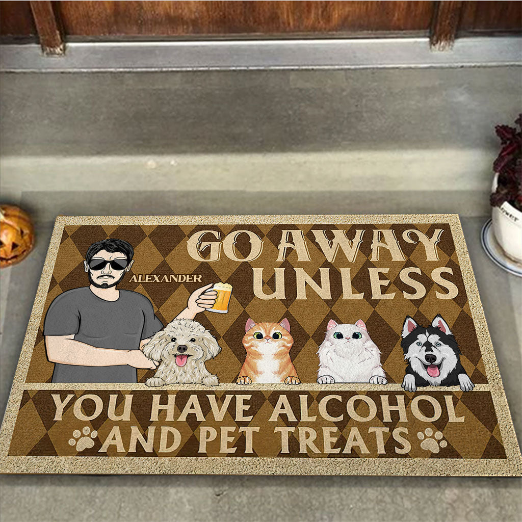 Go Away - Personalized Dog Doormat