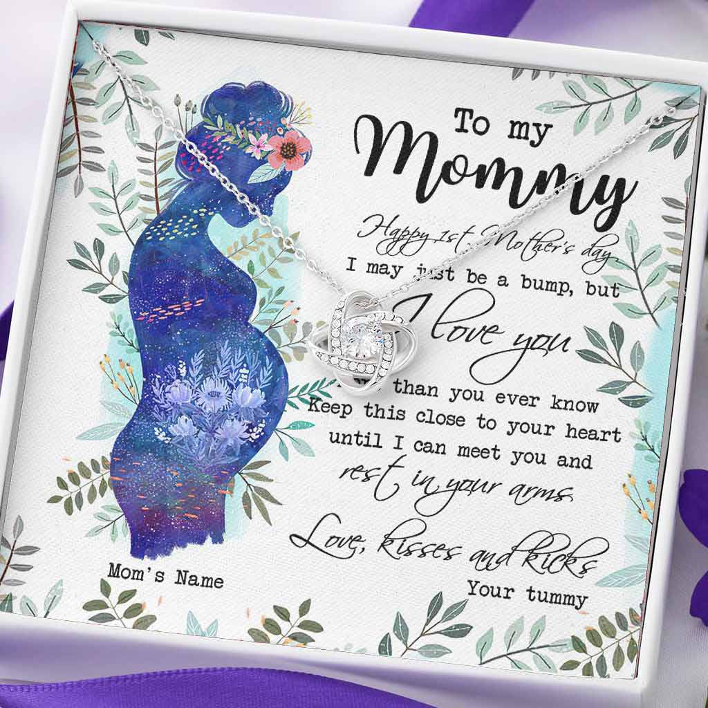 Meaningful 1st Mother's Day Love Knot - Personalized Mother Love Knot Necklace