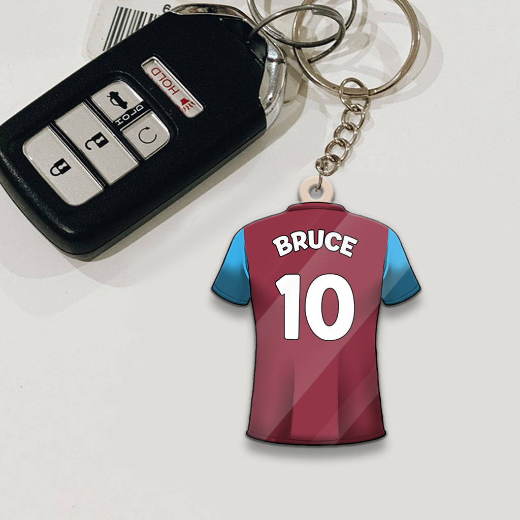 Daddy’s Team - Personalized Father Keychain (Printed On Both Sides)