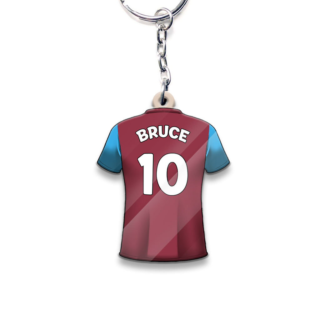 Daddy’s Team - Personalized Father Keychain (Printed On Both Sides)