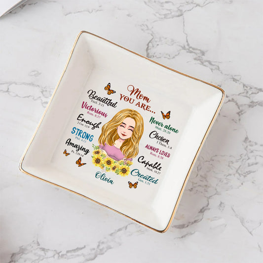 You Are Beautiful - Personalized Mother's Day Mother Jewelry Dish