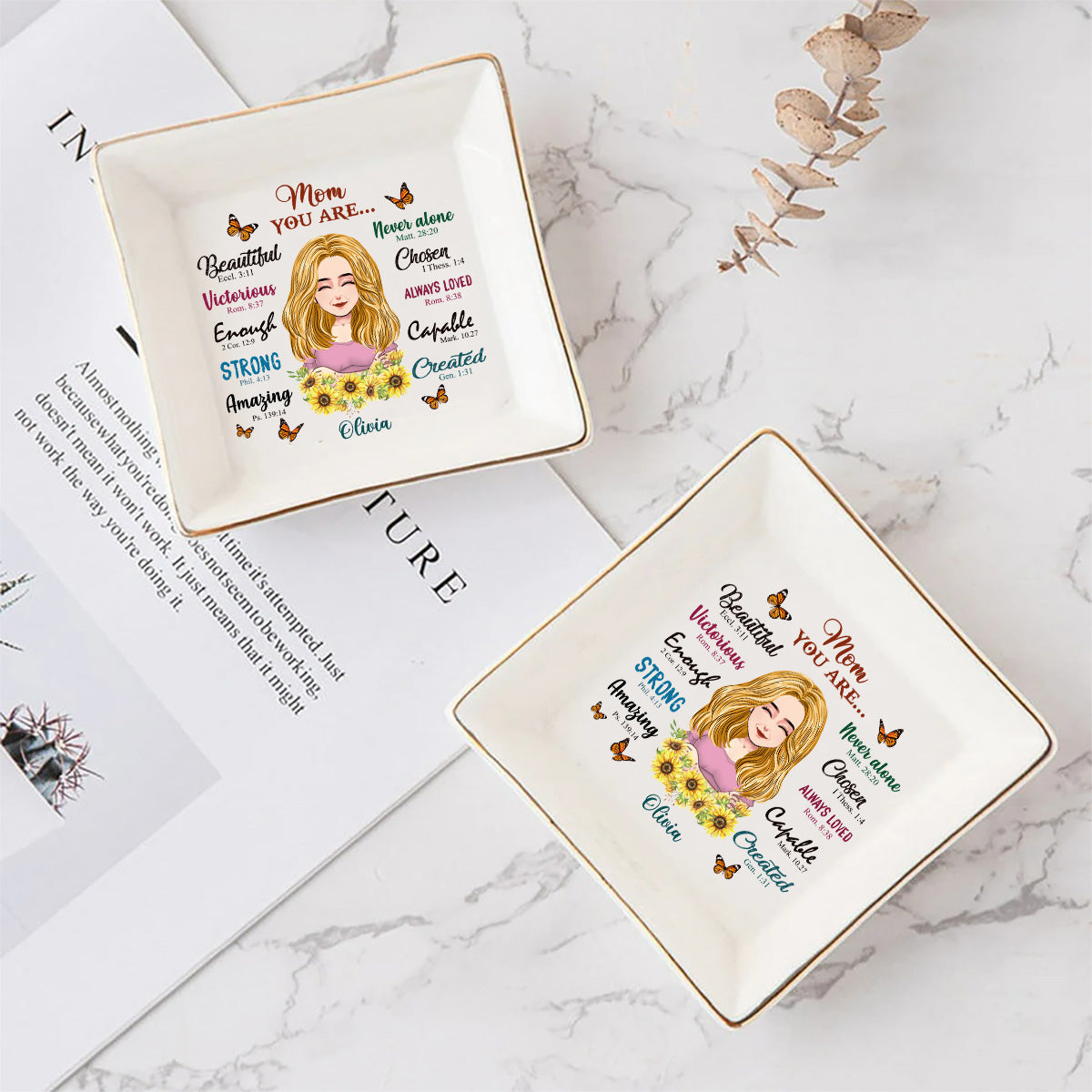 You Are Beautiful - Personalized Mother's Day Mother Jewelry Dish