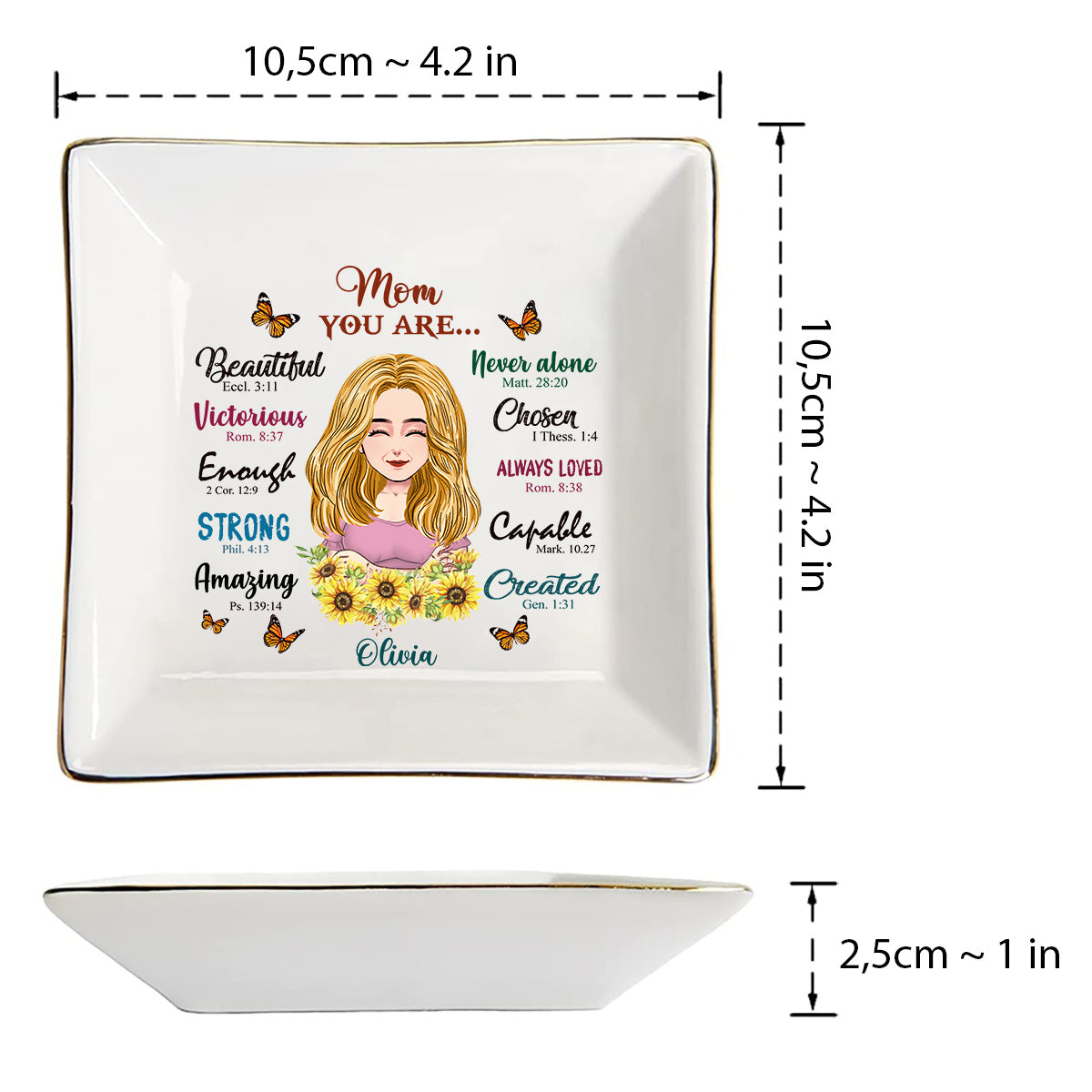 You Are Beautiful - Personalized Mother's Day Mother Jewelry Dish