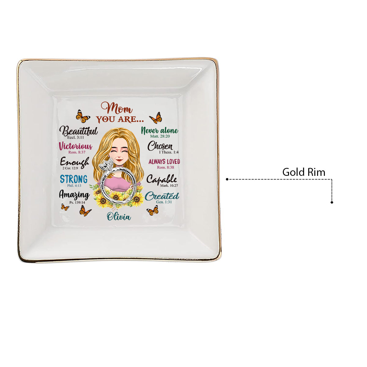 You Are Beautiful - Personalized Mother's Day Mother Jewelry Dish