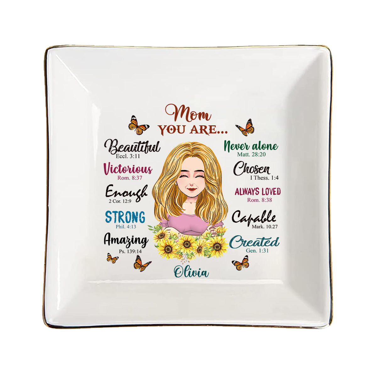 You Are Beautiful - Personalized Mother's Day Mother Jewelry Dish