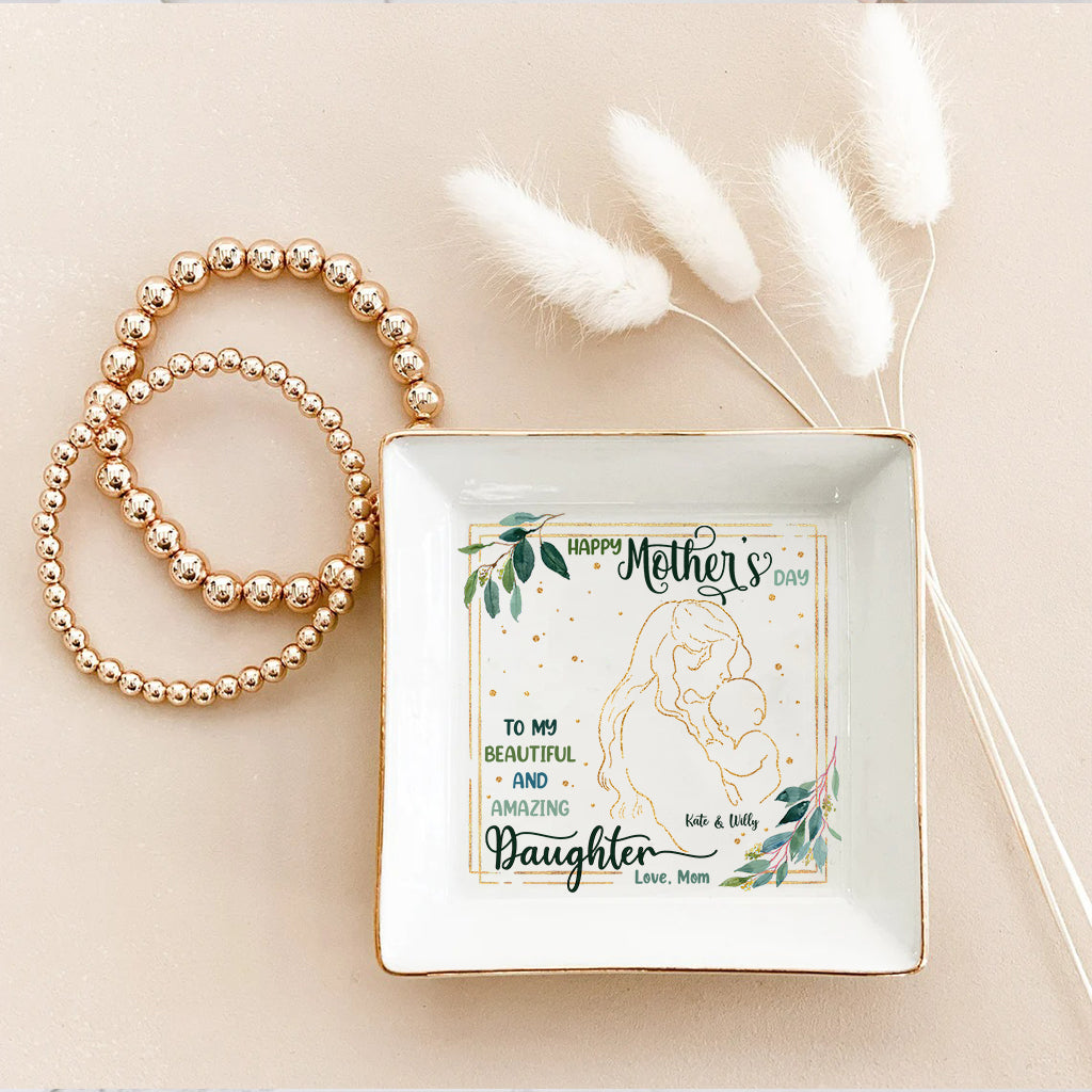 Happy Mother's Day To My Amazing Daughter - Personalized Mother's Day Daughter Jewelry Dish