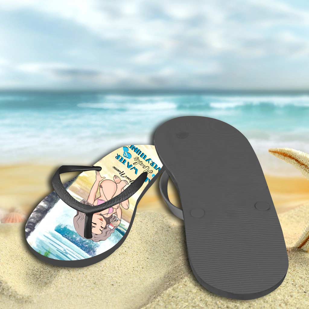 Salt Water Heals Everything - Personalized Sea Lover Flip Flops