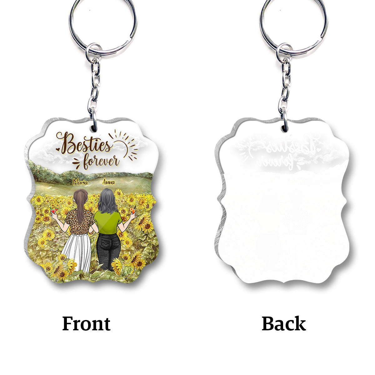 Bestie Forever - Bestie gift for sister - Personalized Keychain