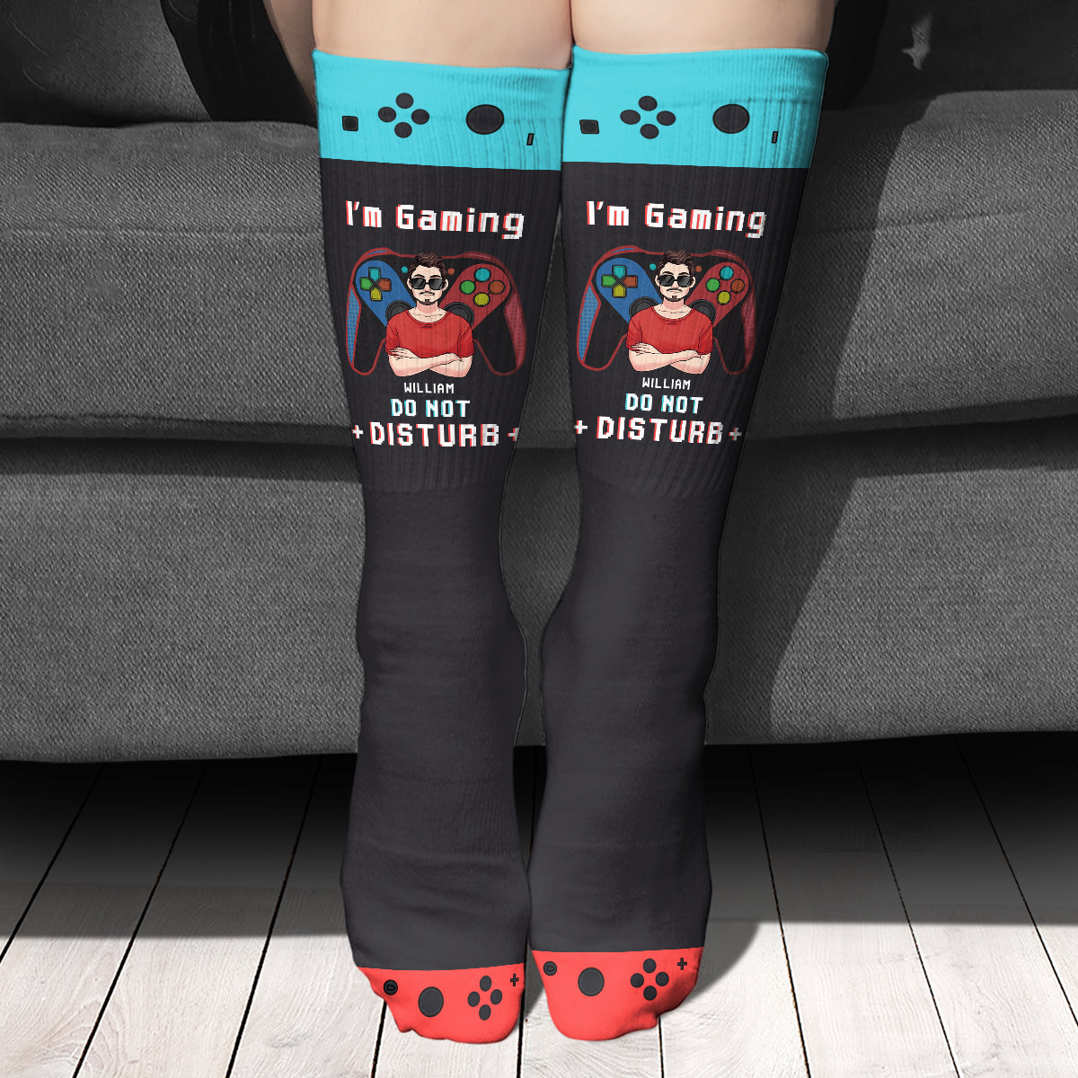Don’t Disturb I’m Gaming - Personalized Video Game Socks