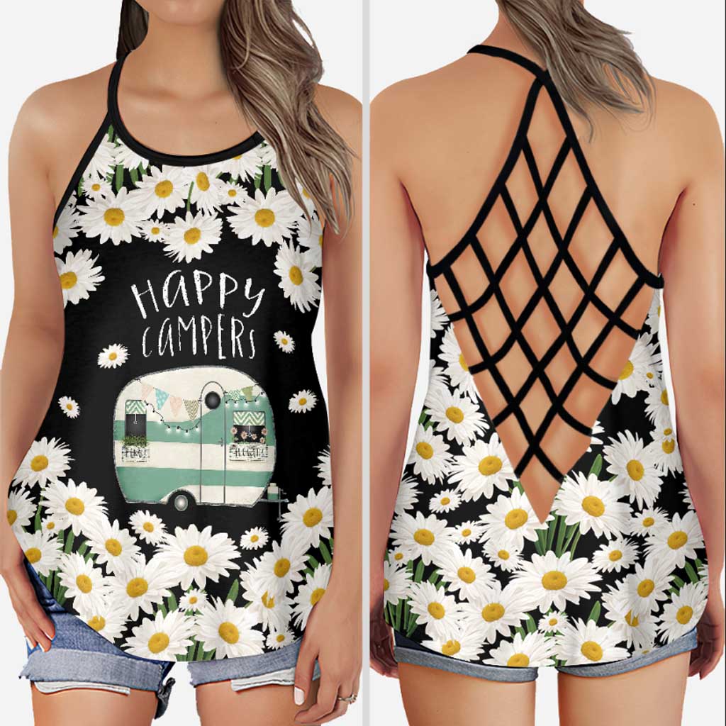 Happy Camper Cross Tank Top