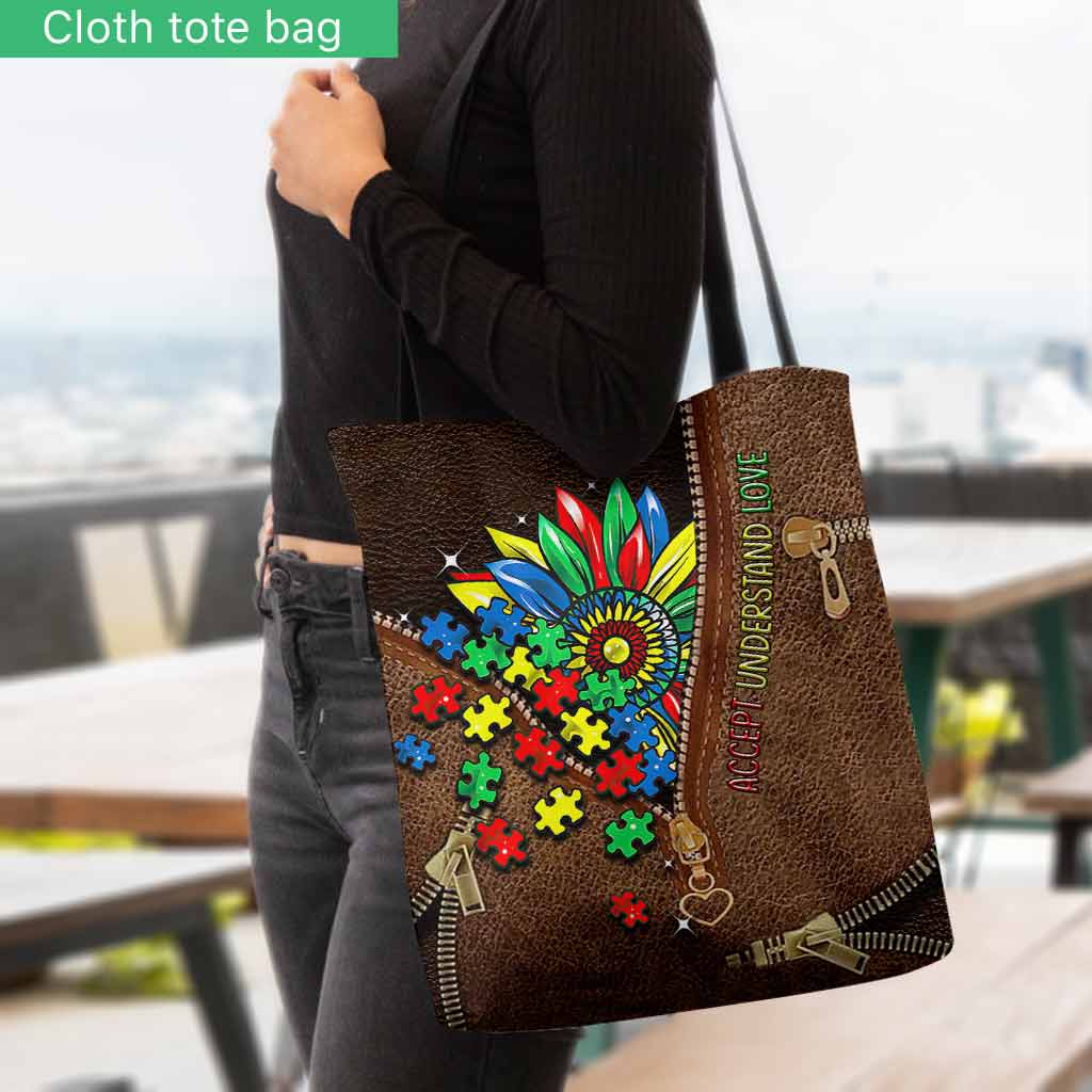 Accept Understand Love - Autism Awareness Tote Bag 062021