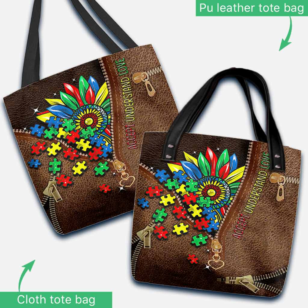 Accept Understand Love - Autism Awareness Tote Bag 062021