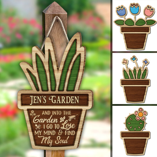 Into The Garden I Go - Personalized Gardening Wood Sign