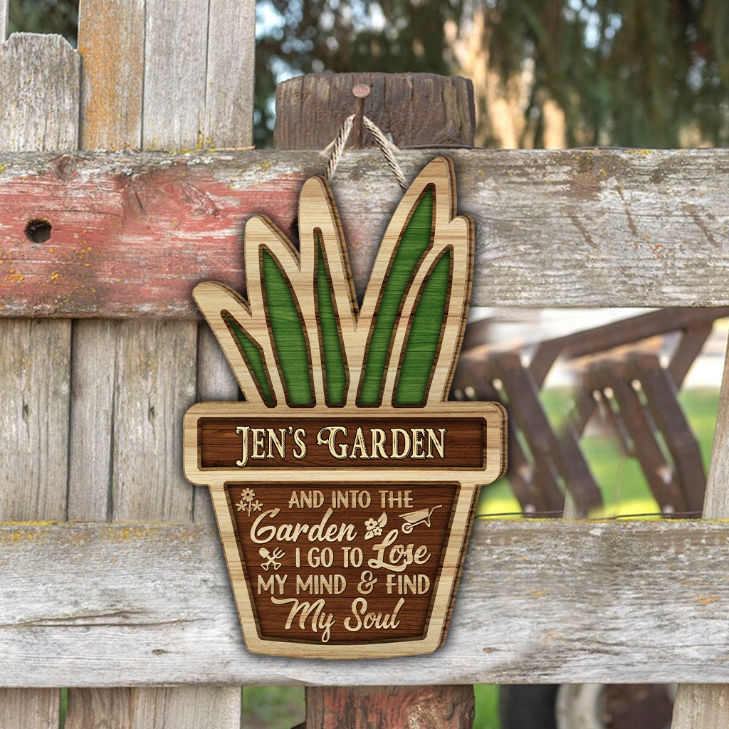 Into The Garden I Go - Personalized Gardening Wood Sign