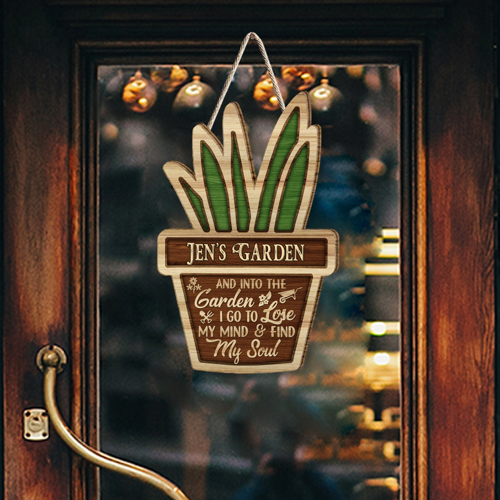 Into The Garden I Go - Personalized Gardening Wood Sign
