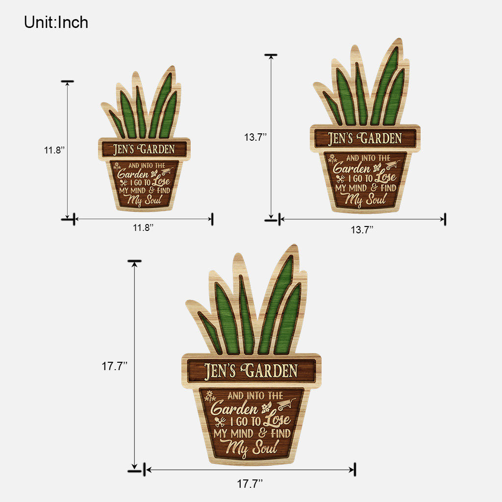 Into The Garden I Go - Personalized Gardening Wood Sign