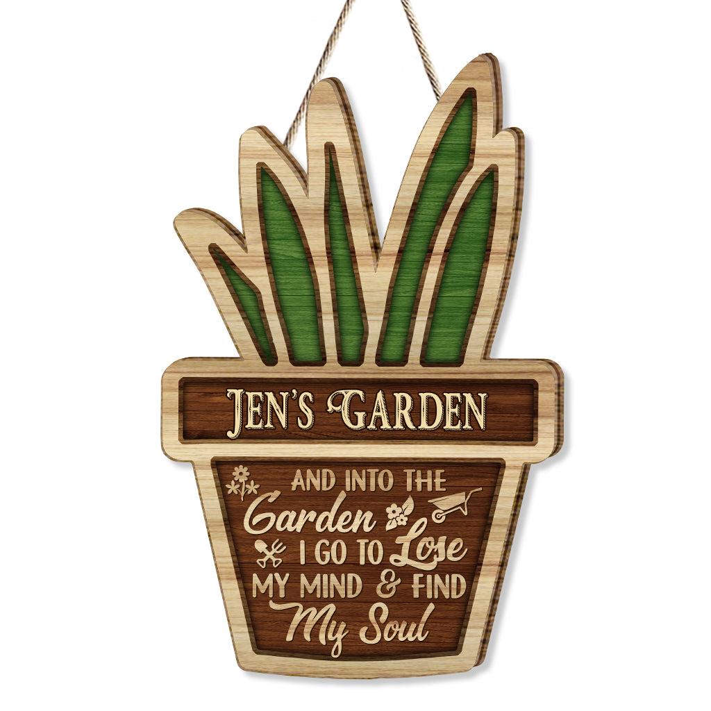 Into The Garden I Go - Personalized Gardening Wood Sign
