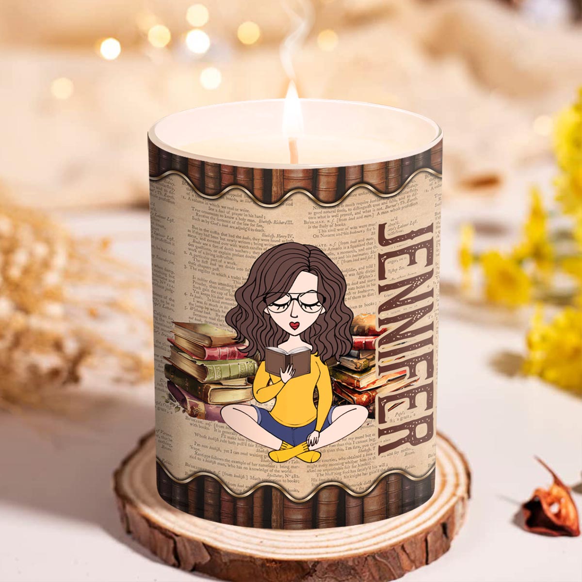 Smells Like I Have No Shelf Control - Personalized Book Candle With Wooden Lid