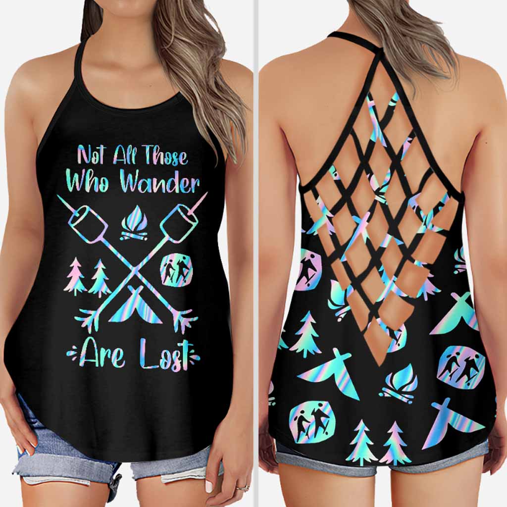 Not All Those Who Wander Are Lost - Camping Cross Tank Top
